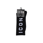 Icon Black Cotton Socks